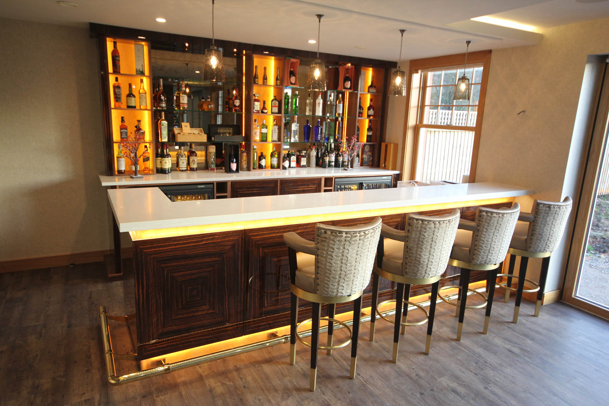 View of Luxury Home Wet Bar - Paul Case Furniture